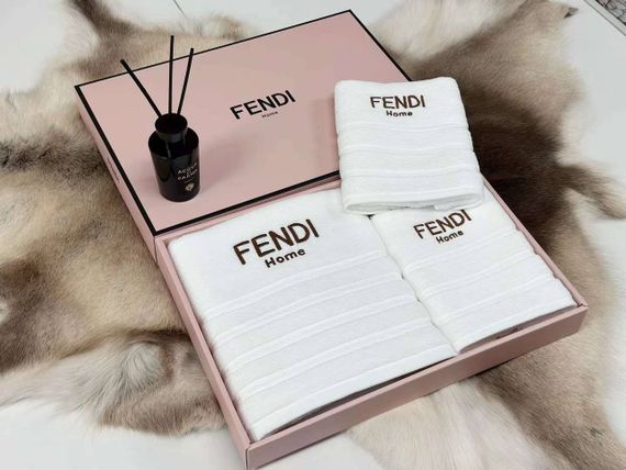 Комплект полотенец 3 шт. белый Fendi BP-43541